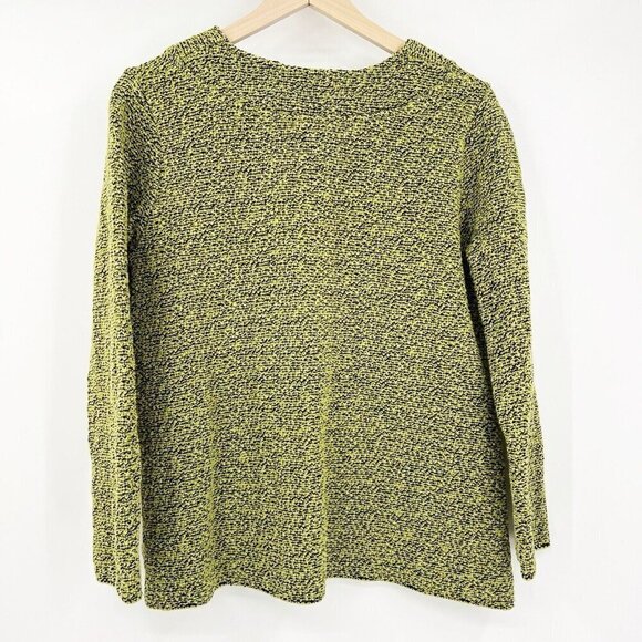 Willow Green Lagenlook Made in USA Pocket Sweater Size Small V-Neck - Picture 6 of 6